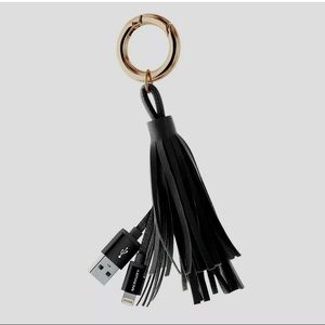 Mercury tassel keychain w/ iPhone lighting charger